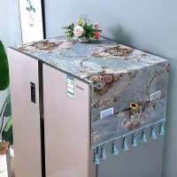 冰箱盖布顶防尘罩双开门防尘单开门保护盖巾套帘巾罩防尘布北欧风|秘密花园 单开冰箱50*130cm