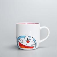 大嘴陶瓷洗漱杯 笑脸杯 漱口杯 家用刷牙杯 情侣漱口杯 牙缸|哆啦梦内单粉杯