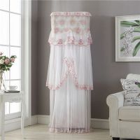 立式空调罩柜机柜式防尘罩布艺3匹2p开机不取客厅空调防尘套|巴洛克粉(开机不取) 高170*长50*宽30厘米