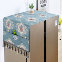 冰箱盖布顶防尘罩双开门防尘单开门保护盖巾套帘巾罩防尘布北欧风|新西兰-绿色 单开冰箱55*130cm