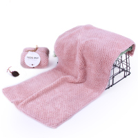 日本浴帽干发帽女洗头发强吸水速干发巾毛巾包头巾帽浴巾擦头巾|菠萝格干发毛巾(藕粉78*40cm)