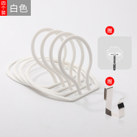 帽子整理收纳神器家用创意宿舍挂帽架放挂钩围巾包包门后帽置物架|白色_衣帽架(四个圈)赠无痕贴+Z字金属挂钩