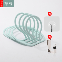 帽子整理收纳神器家用创意宿舍挂帽架放挂钩围巾包包门后帽置物架|浅绿色_衣帽架（四个圈）赠无痕贴+Z字金属挂钩