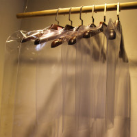 服装店用塑料透明衣服防尘罩防尘袋防尘套成人儿童装挂衣袋 加厚|10个装(加厚30丝) 55*36CM(男士半身款到胸口)