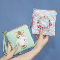 卫生巾收纳包大容量拉链可爱旅行月事装m巾棉条小包姨妈巾收纳包