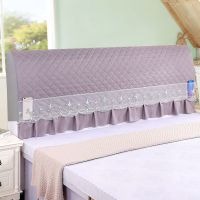 夹棉加厚床头罩定做实木板欧式靠背软包防尘罩|【全包-灰色】 高60公分*长2.4米