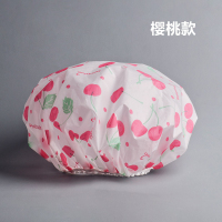 5个装厚防水浴帽成人沐浴帽女洗澡头套一次性厨房炒菜油烟帽子加|浴帽五个[樱桃]