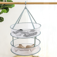 防变形晾衣网 可折叠羊绒衫毛衣平铺晾晒网 晾衣篮晒衣网兜晒衣篮|45双层双围绿色晒衣篮