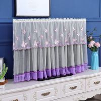 32寸液晶电视罩开机不取挂式台式曲面直面电视防尘罩套盖巾盖布|彩蝶紫色 47寸