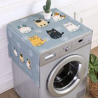 布艺防水防油滚筒洗衣机盖布防尘罩防晒冰箱罩子微波炉盖布盖巾|喵星人 微波炉烤箱尺寸35x100cm