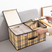 收纳箱布艺整理箱大号衣物内衣储物盒衣柜神器可折叠玩具衣服箱子