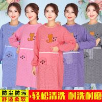 纯棉罩衣围裙反穿厨房家用韩版时尚做饭防水防油污加厚成人工作服