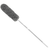 鸡毛禅子除尘毯子家用可伸缩天花板蜘蛛网清洁扫灰神器大扫除掸子|灰色可伸缩铝管除尘掸(全长117CM)