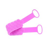 搓澡神器搓澡巾背条家用强力去污搓澡刷子硅胶沐浴巾搓澡拉背美白|紫色