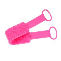 搓澡神器搓澡巾背条家用强力去污搓澡刷子硅胶沐浴巾搓澡拉背美白|玫红色