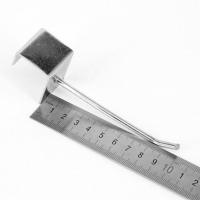 超市货架挂钩不锈钢色网片挂钩加粗网格钩饰品挂钩槽板勾方管钩子|（50个）特殊2.5方管钩10厘米