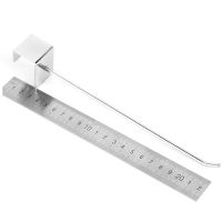 超市货架挂钩不锈钢色网片挂钩加粗网格钩饰品挂钩槽板勾方管钩子|(50个)特殊2.5方管钩20厘米