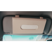 汽车遮阳板纸巾盒高档皮革车用抽纸盒套车载挂式镶钻可爱女纸巾夹|白色无钻