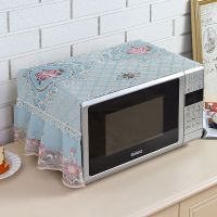 格兰仕美的微波炉罩防尘防油罩通用防尘盖布盖巾厨房防油烤箱套子|镜花缘蓝 微波炉罩（35*95cm）