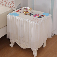 多用途床头柜盖布桌布盖巾冰箱罩洗衣机罩卧室家用家具遮盖防|猫 方形45×45cm(适合50×50CM内用)