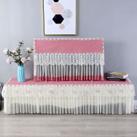 液晶电视机罩挂式壁挂防尘曲面32寸42寸50寸55寸防尘|(包边款)十里桃花-粉 电视柜罩长180*宽40高40cm