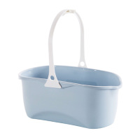 塑料长方形拖把桶加厚大水桶家用储水塑料桶手提平板拖布桶|睿智蓝