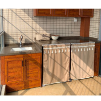 滚筒洗衣机罩 防晒帘 防水遮挡布小天鹅全自动洗衣机帘防尘帘海尔|轻奢天鹅绒橡木黄 宽68高90cm套餐2(洗衣机通用)