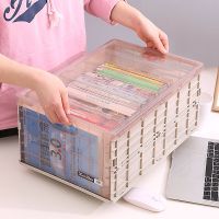 可折叠书箱学生放书的收纳箱装书籍教室用整理储物箱高中宿舍神器