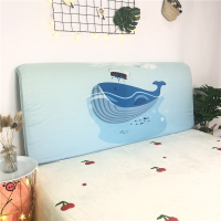 北欧弹力床头罩1.5m1.8米床头靠背罩子皮床头软包防尘罩保护套|鲸鱼船长床头罩 长180cm*高度50-65cm