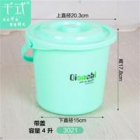 小水桶手提零食桶 小孩尿桶玩具桶家用洗衣粉桶收纳桶带盖|绿色 6升