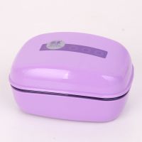 创意肥皂盒架卫生间带盖双层香皂盒沥水家用免打孔可爱皂托皂缸蝶|771欧尚紫