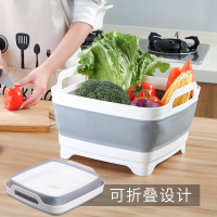 可折叠水槽厨房洗菜盆家用创意沥水手提洗水果蔬菜篮子收纳置物筐