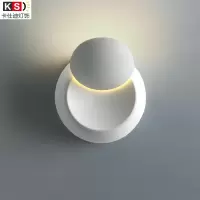现代简约北欧卧室床头壁灯360度旋转圆形创意过道走廊led楼梯壁灯