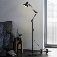 长臂折叠落地灯 led三档调光美式客厅卧室护眼书房办公台灯