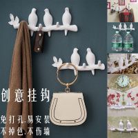 简约创意小鸟挂钩客厅门口玄关衣帽架排勾衣柜衣服钥匙壁挂免打孔