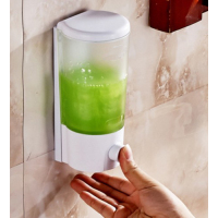 免打孔壁挂式洗发水沐浴露盒洗手液瓶酒店浴室家用手动按压皂液器|白色单头400ML(无字)