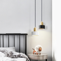 卧室床头吊灯现代简约北欧吧台餐厅吊灯三头轻奢大理石飘窗小吊灯