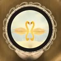 壁灯床头卧室客厅过灯现代简约led创意三色调光带画亚克力墙壁灯