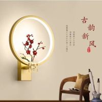 新中式壁灯卧室床头客厅电视墙灯酒店过道楼梯走廊现代中式壁灯