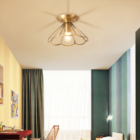 照明欧式全铜吸顶灯美式卧室灯简约铜灯led走廊书房卧室灯 y