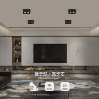 家用方形led明装筒灯cob射灯单头天花灯双头筒灯斗胆灯吸顶灯