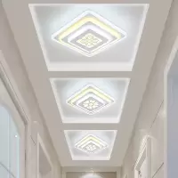 走廊灯过道灯创意水晶玄关灯简约现代吸顶灯led筒灯射灯嵌入式明