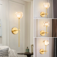 led水晶壁灯北欧后现代轻奢客厅过道墙壁灯现代简约卧室床头灯
