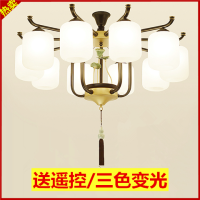 新中式客厅灯吊灯现代卧室餐厅莲花个性简约吊灯