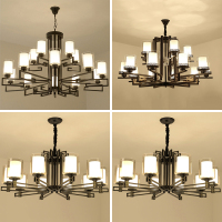 现代新中式吊灯客厅灯具套餐大气书房卧室中国风仿古家用餐厅吊灯