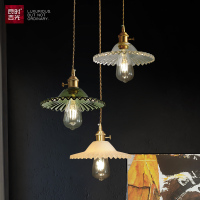 餐厅吊灯全铜轻奢鱼线后现代简约小餐桌吧台创意个性网红北欧灯具