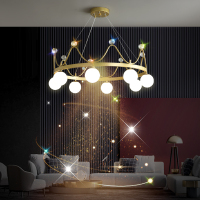 轻奢后现代简约客厅吊灯卧室创意个性水晶吊灯网红卧室灯新款
