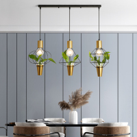 北欧植物吊灯创意个性餐厅吧台咖啡厅奶茶小吃店商铺工业风吊灯具