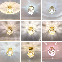 月影灯饰北欧过道灯走廊灯全铜入户门厅现代玄关灯花瓣阳台吸顶灯