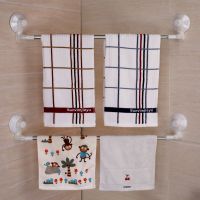 双庆强力吸盘式毛巾架不锈钢浴室免打孔单杆毛巾杆卫生间毛巾挂